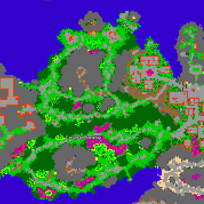 NW Weak Location: Cerulean Swamp