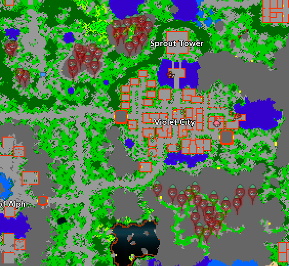 Johto Location: Around Violet City