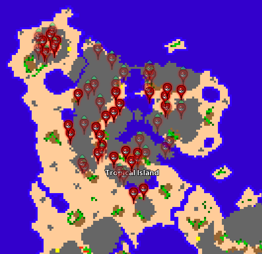 Main Location: Tropical Island