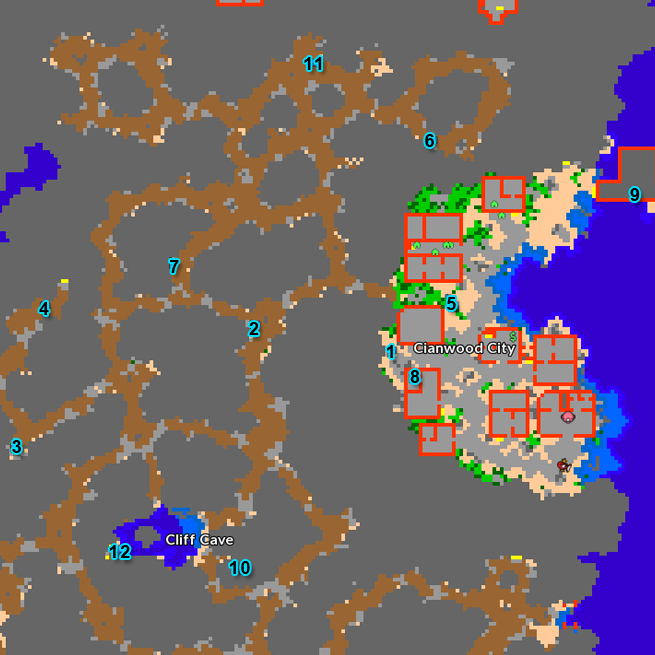 Cianwood Map