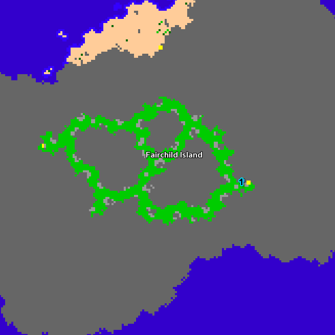 Fairchild Island Map