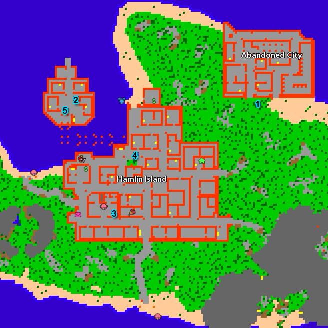 Hamlin Island Map