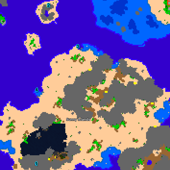 Sunny Islands Map